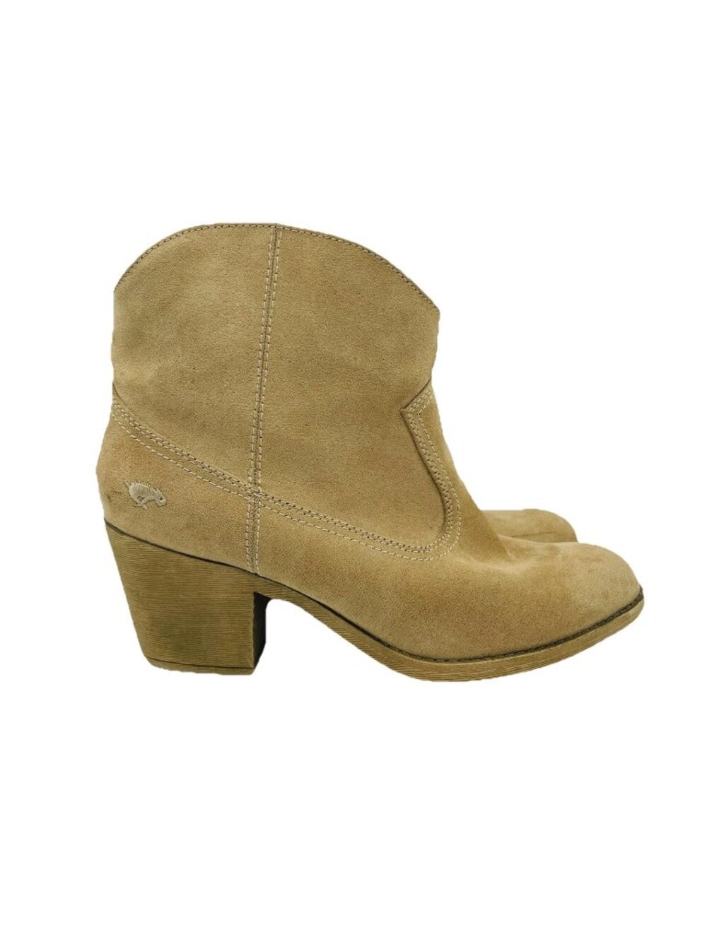 Rocket Dog Womens Size 10 Moto Brown Ankle Heeled Boots Zip Booties Comfort